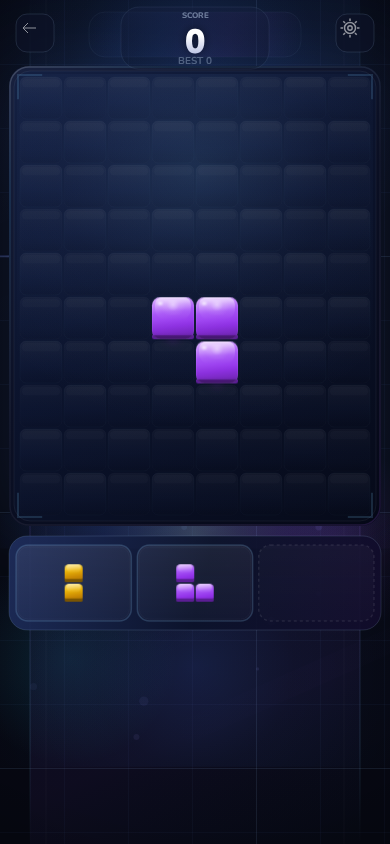 gridlock mobile gameplay with centered board and tray